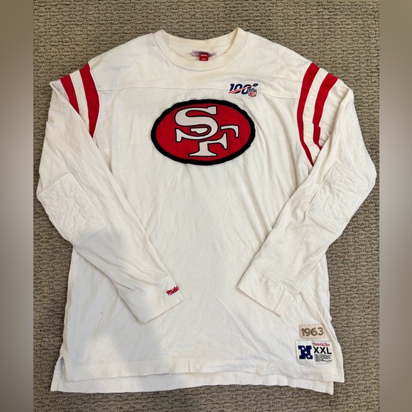 Mitchell & Ness White San Francisco 49ers Throwback XXL - Picture 1 of 9